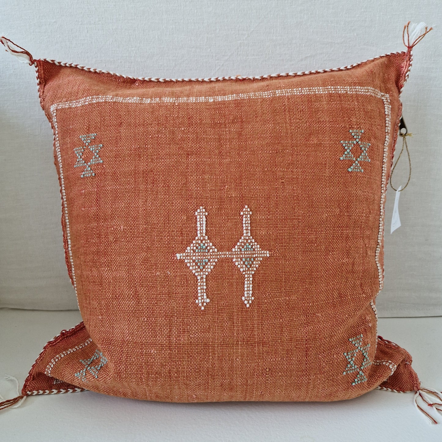 Sabra Silk cushion cover Terracotta