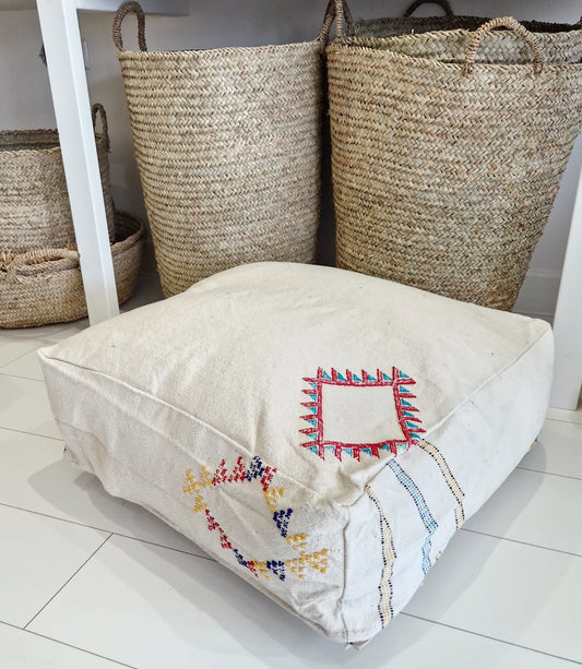 Sabra Silk floor cushion Off-White