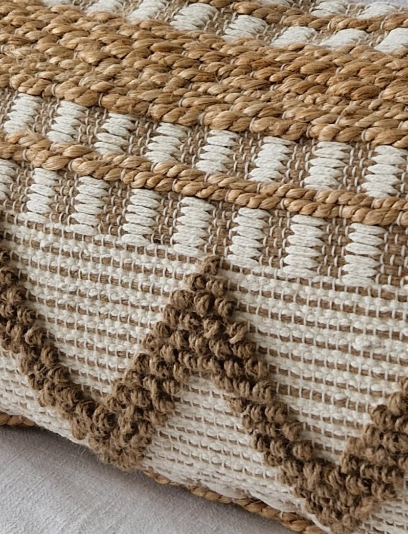 Elongated cushion Jute 40x80cm Offwhite/natural