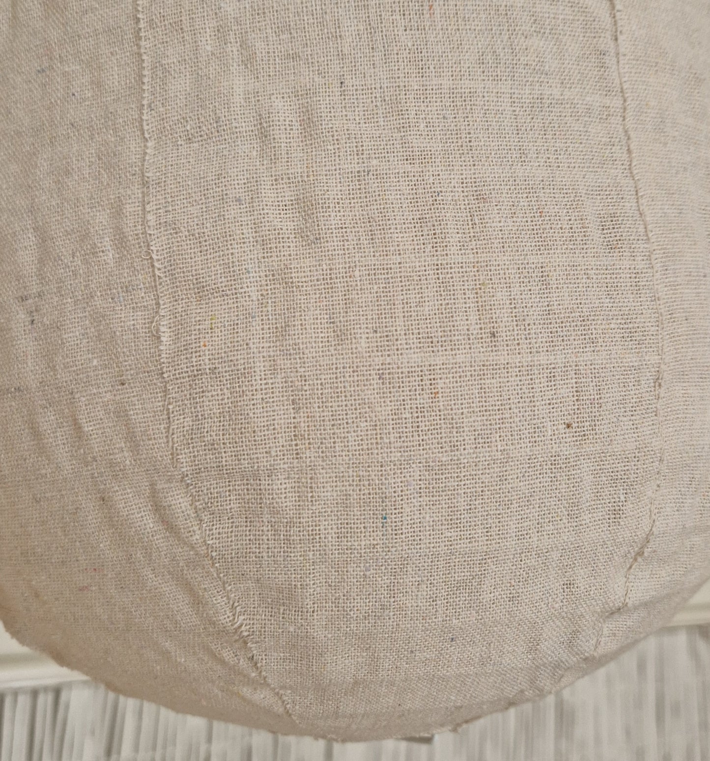 Linen lantern hanging lamp Lenn L Natural