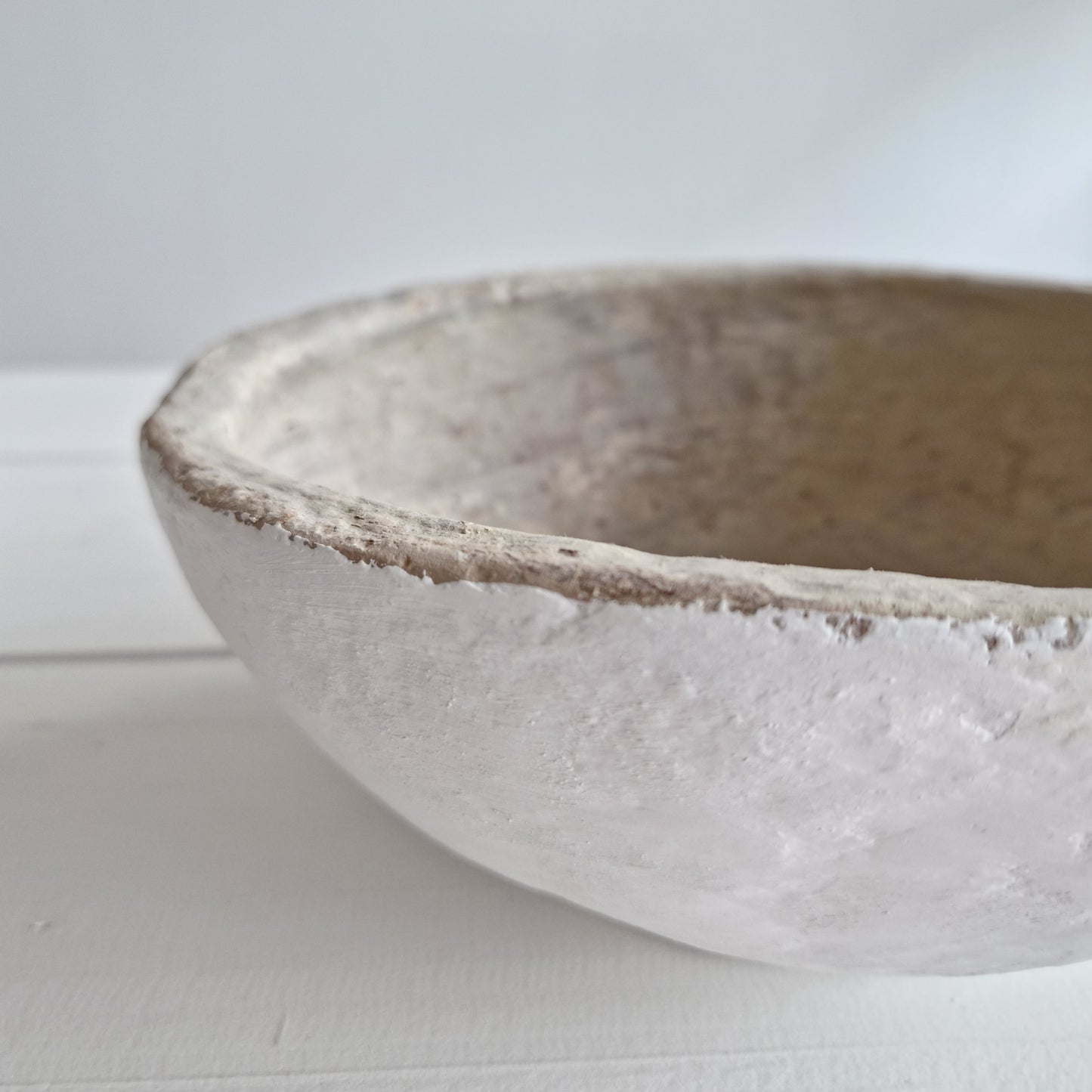 Papier-mâché bowl Small white/natural