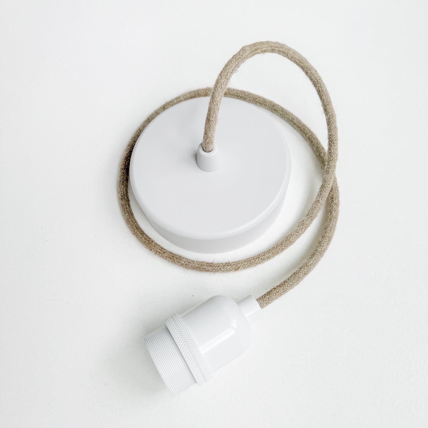 Electric system Natural Linen with design fitting and ceiling cup