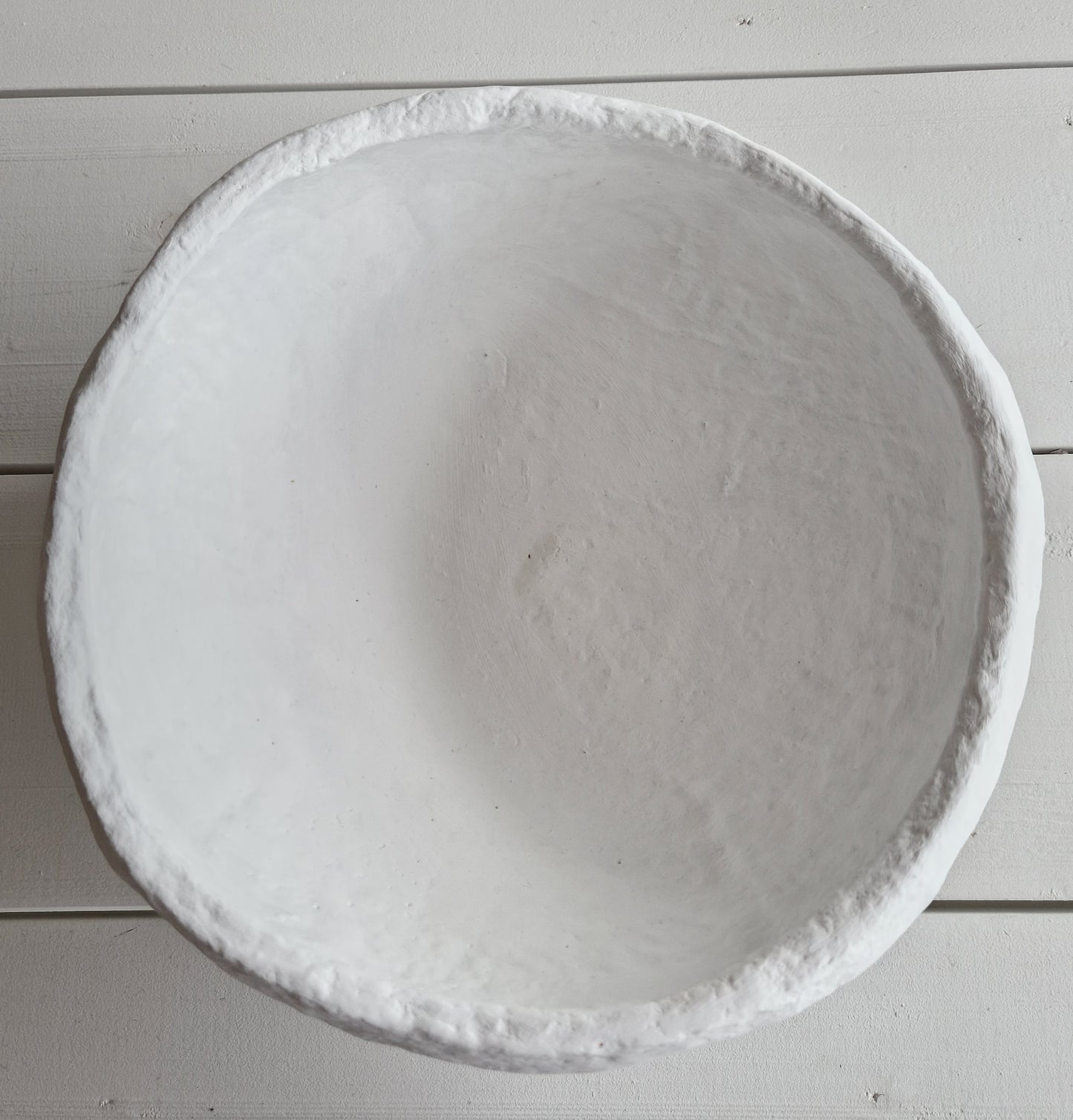 Papier-mâché bowl Small white #2