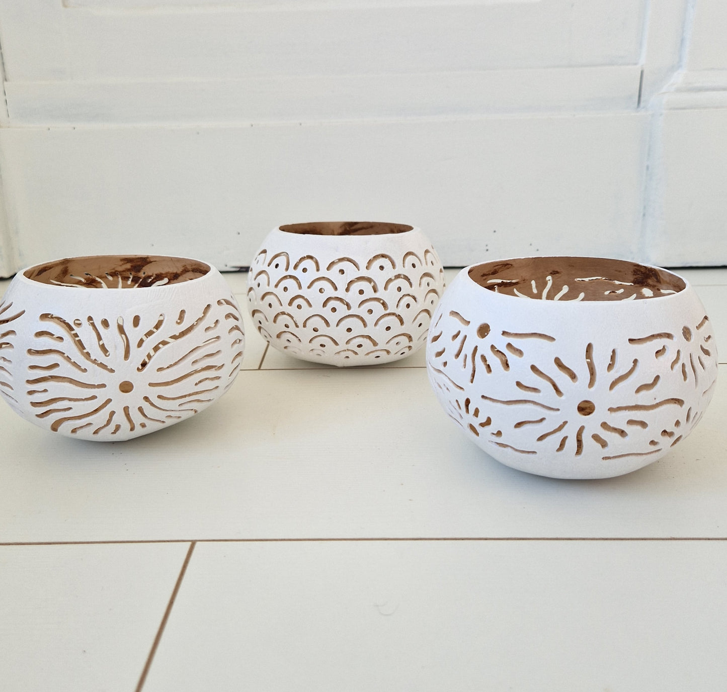 Set of 3 coconut lights