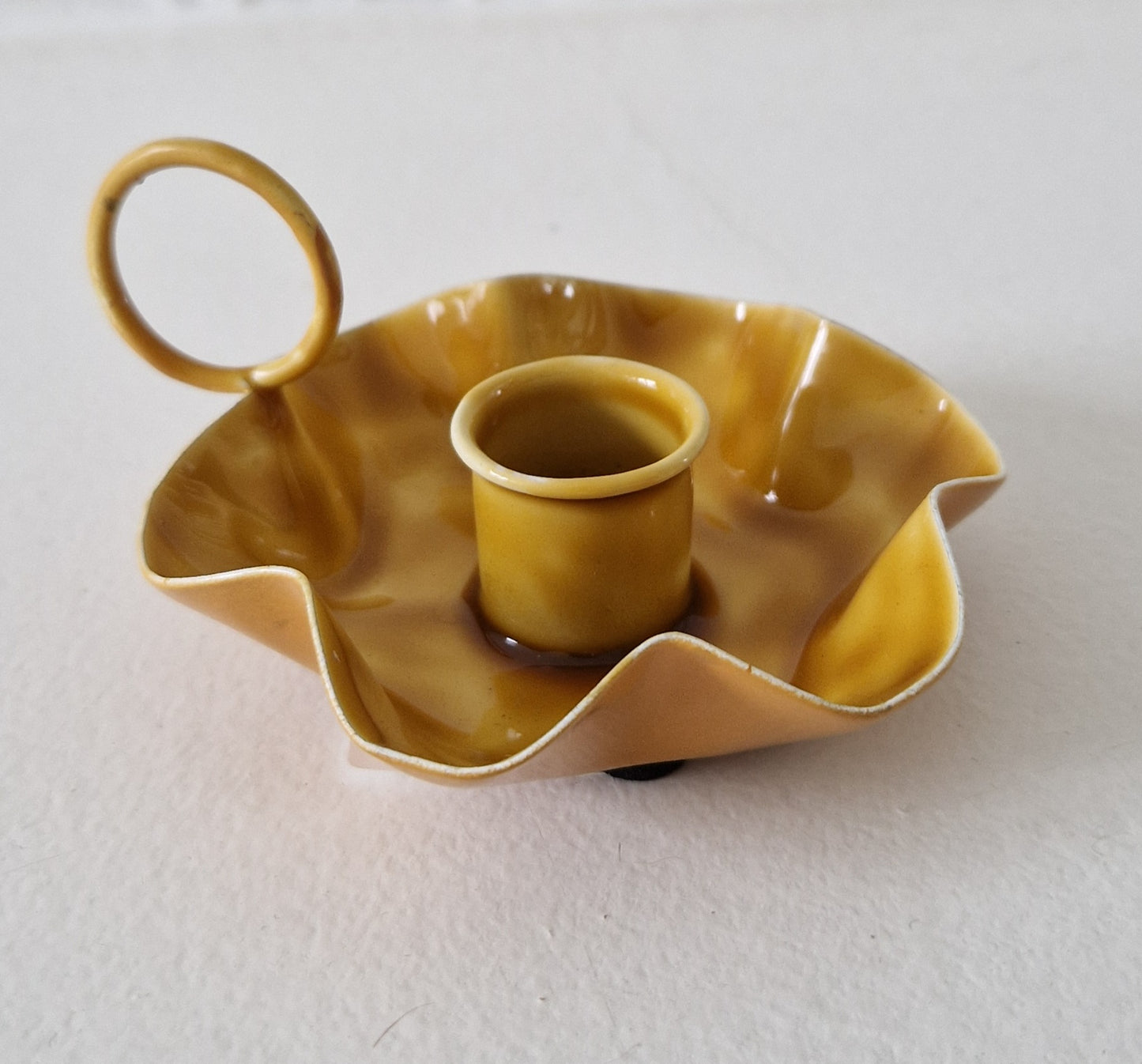 Nostalgic candleholder Ocher yellow