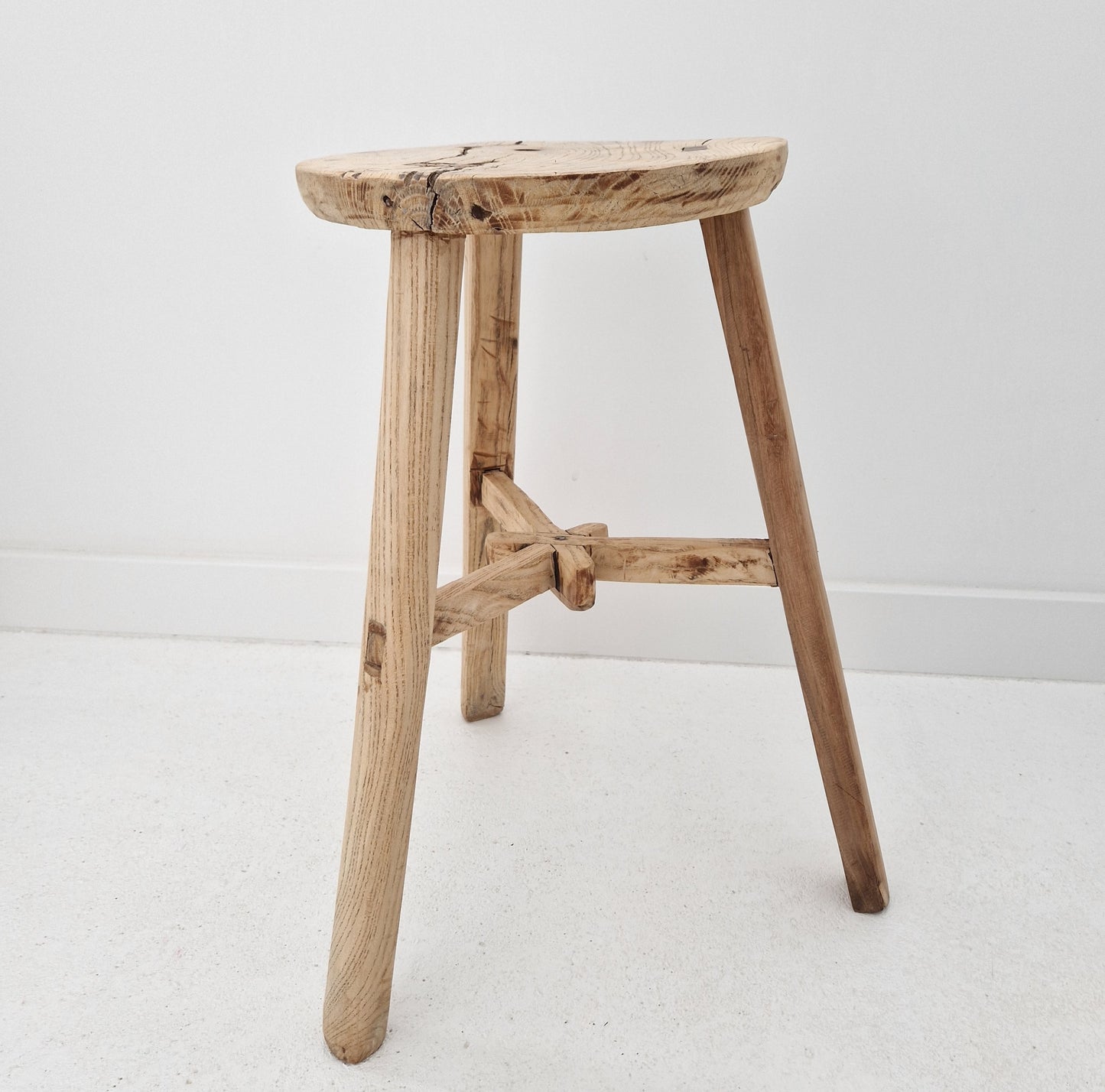 Old round wooden stool #2