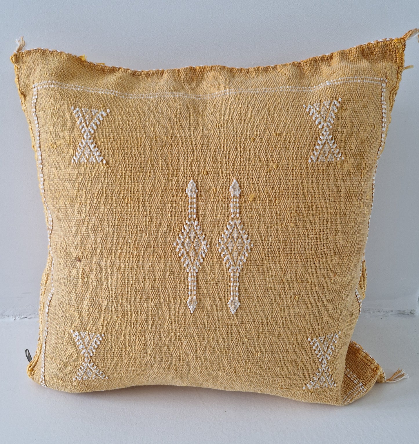 Sabra Silk cushion Yellow