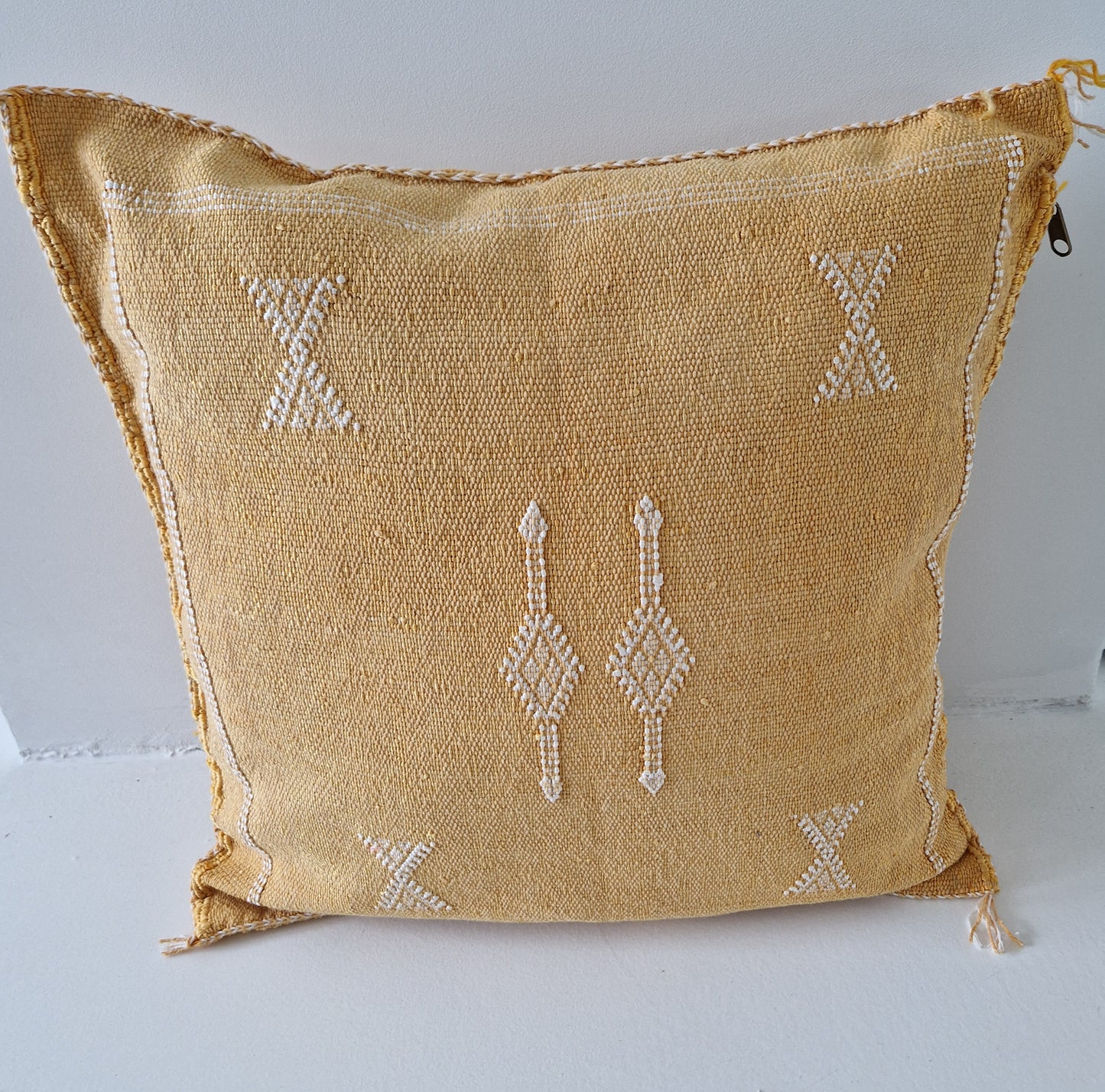 Sabra Silk cushion Yellow