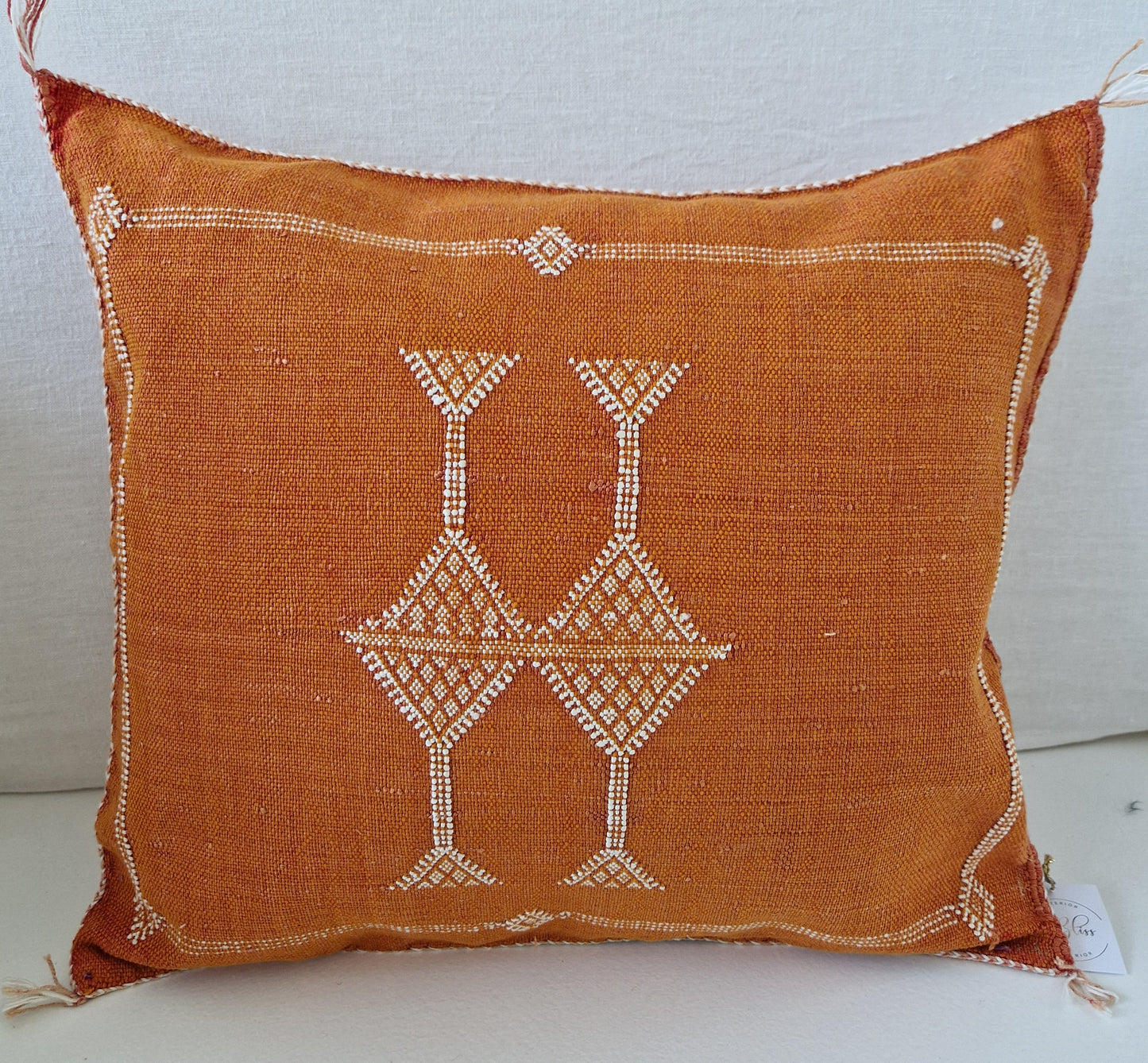 Sabra Silk cushion cover Warm Orange