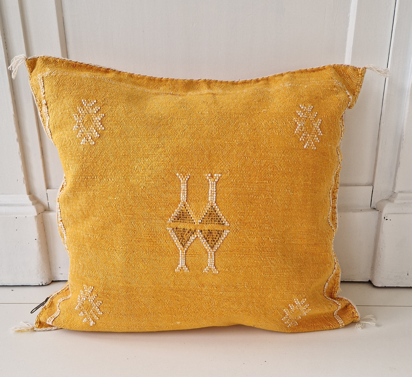 Sabra Silk cushion cover Sunflower yellow