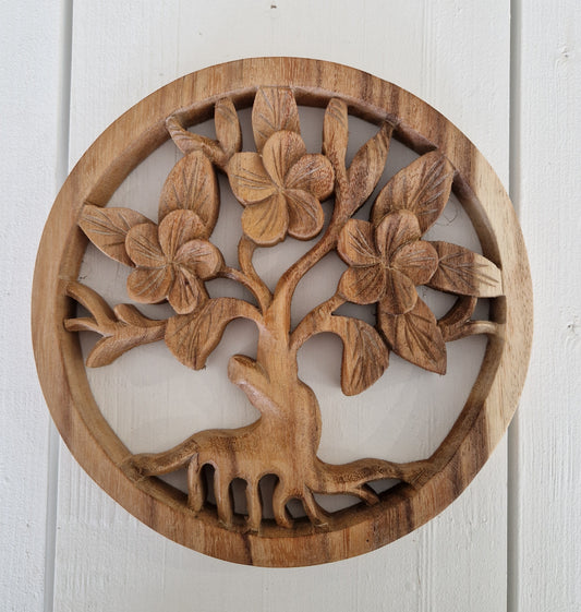 Wooden pan coaster Tree of Life Ø20cm