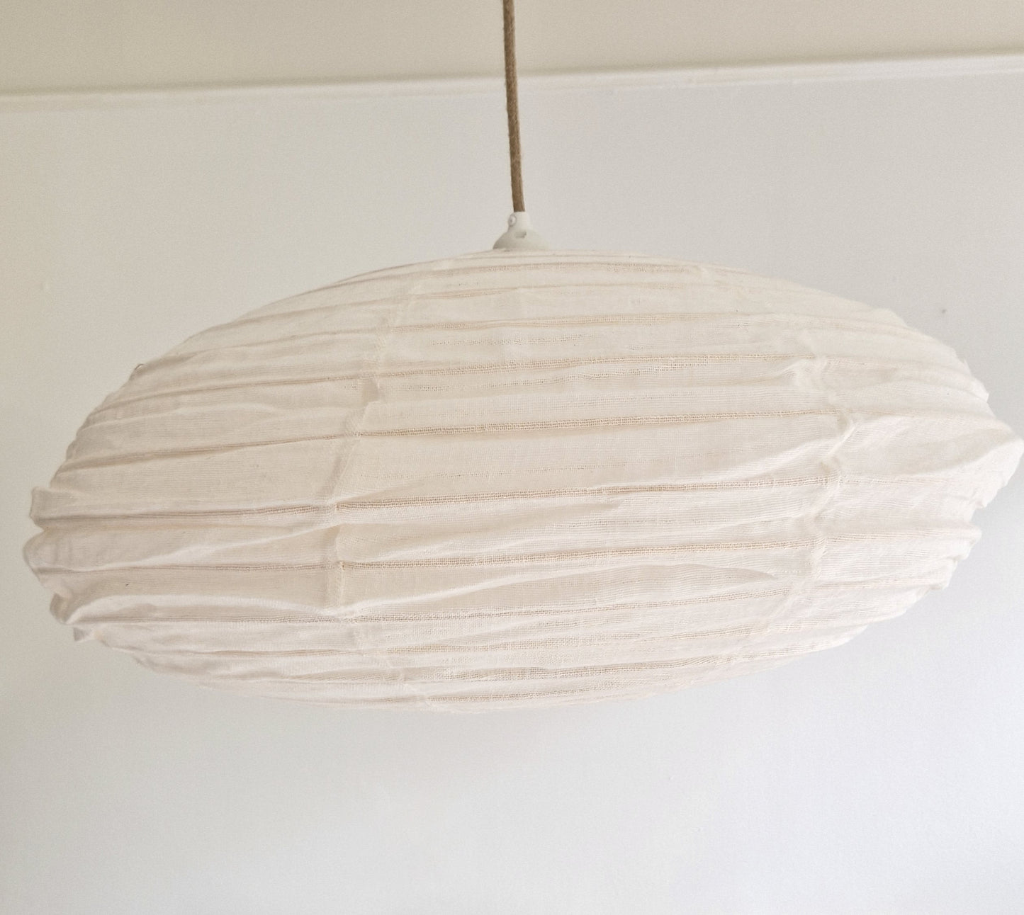 Linen lantern lamp Off-white Ufo