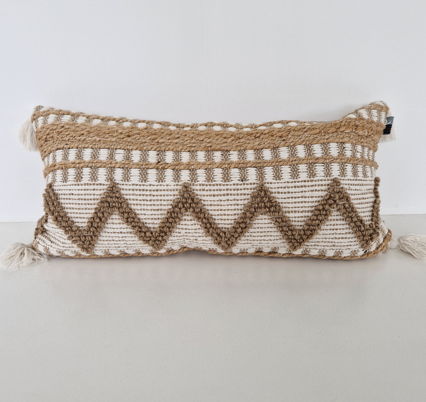Elongated cushion Jute 40x80cm Offwhite/natural