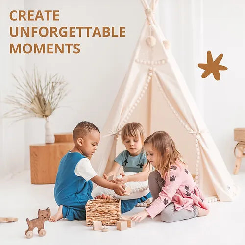 Boho Teepee with Pom Pops