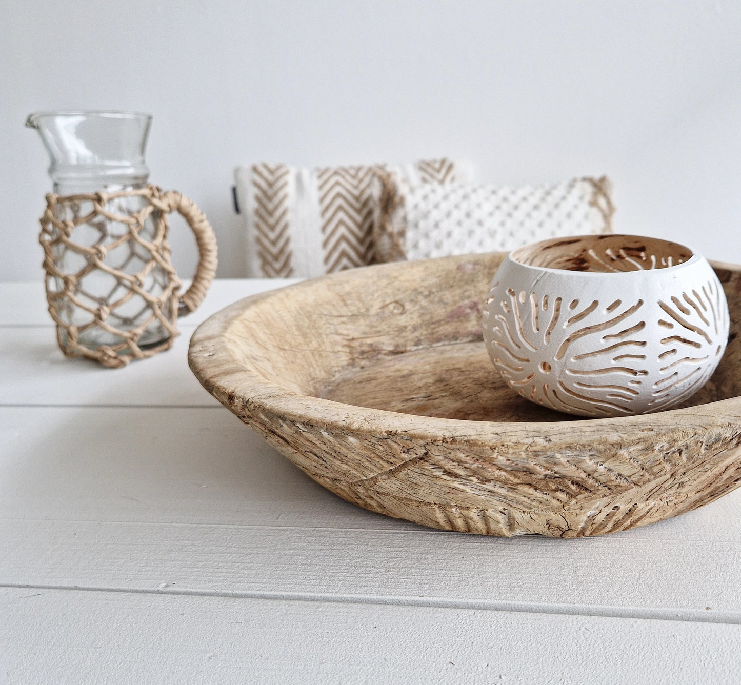 Crafted wooden bowl