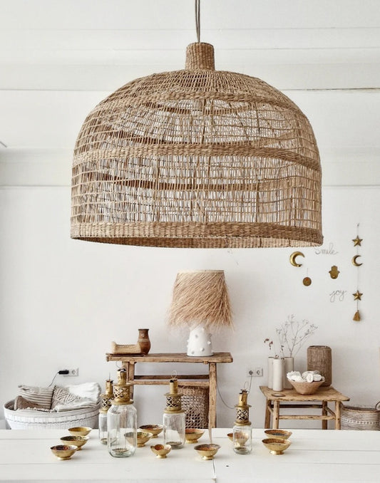 Seagrass hanging lamp Large