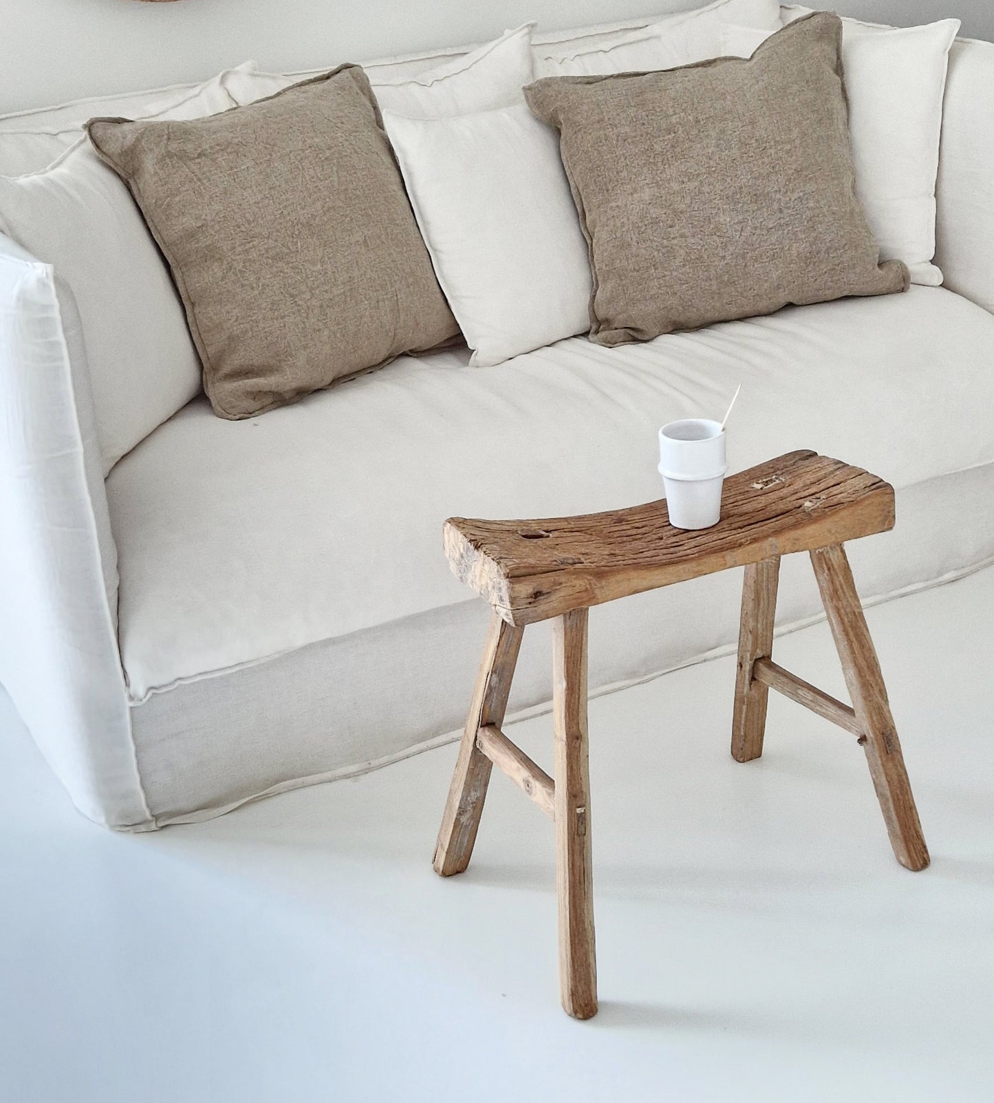 Linen cushion cover Natural 50x50