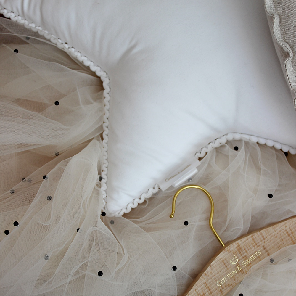 Cotton & Sweets Star pillow with bubble White