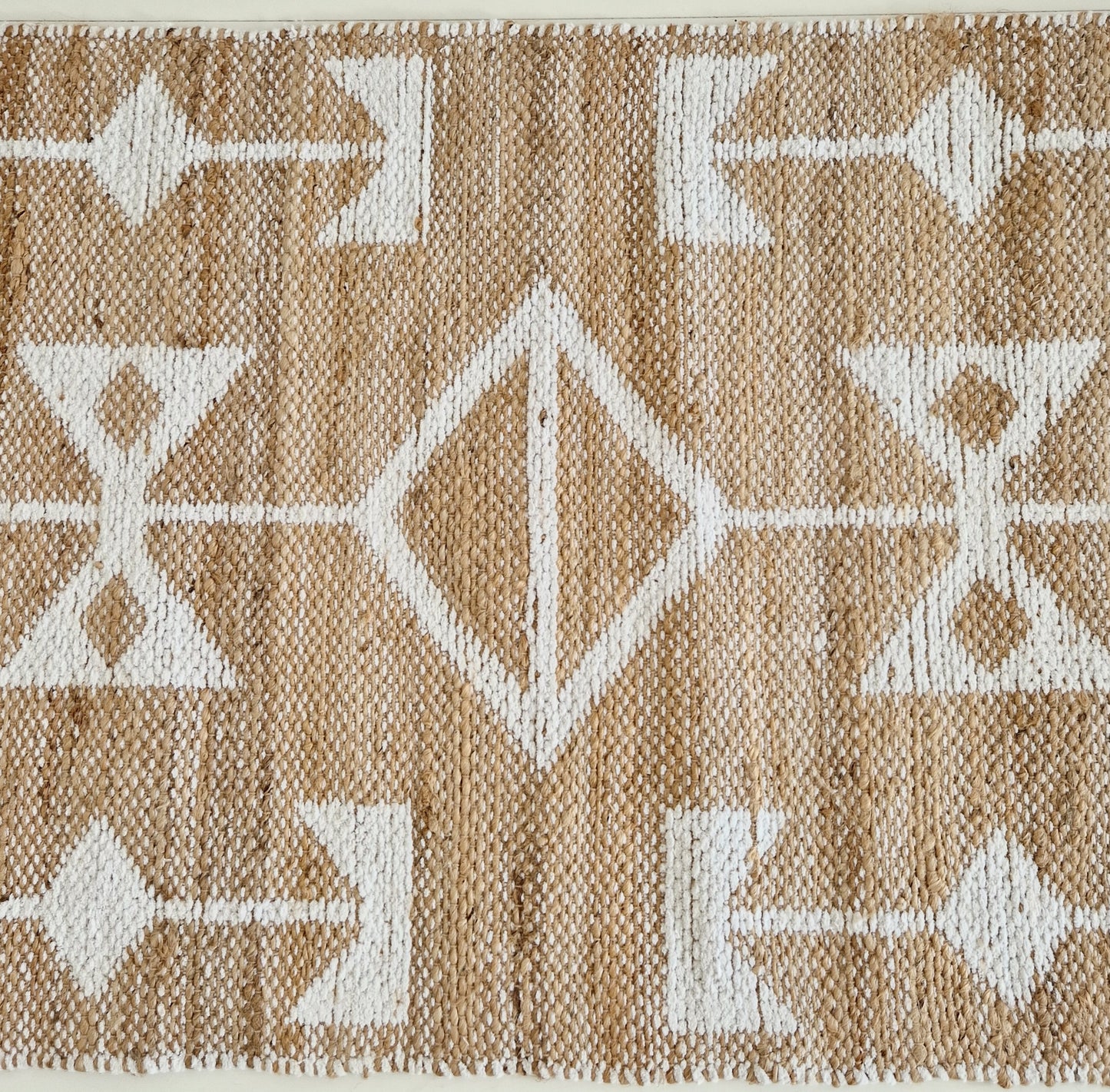 Rug Jute/White 80x200cm