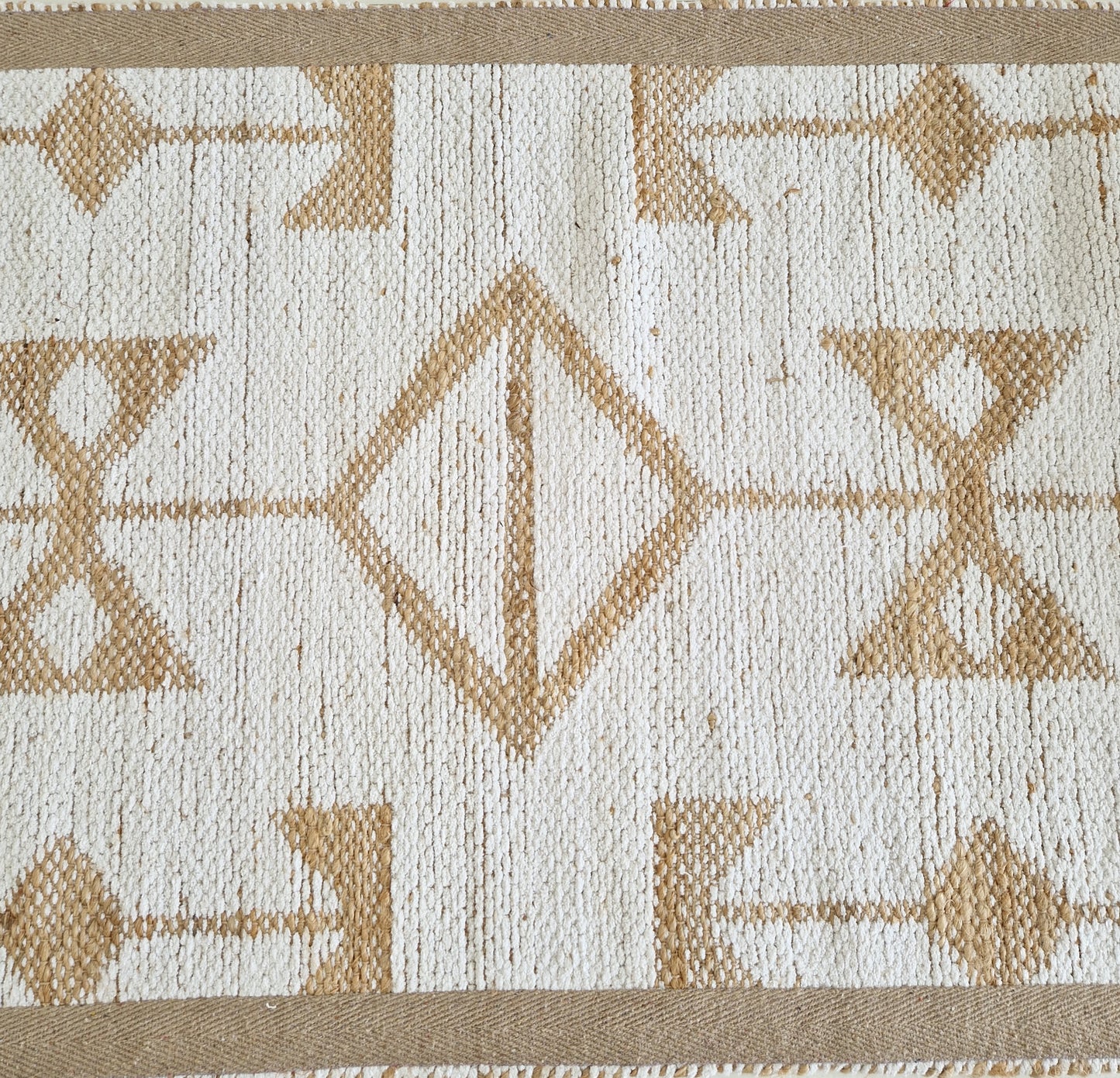 Rug Jute/White 80x200cm