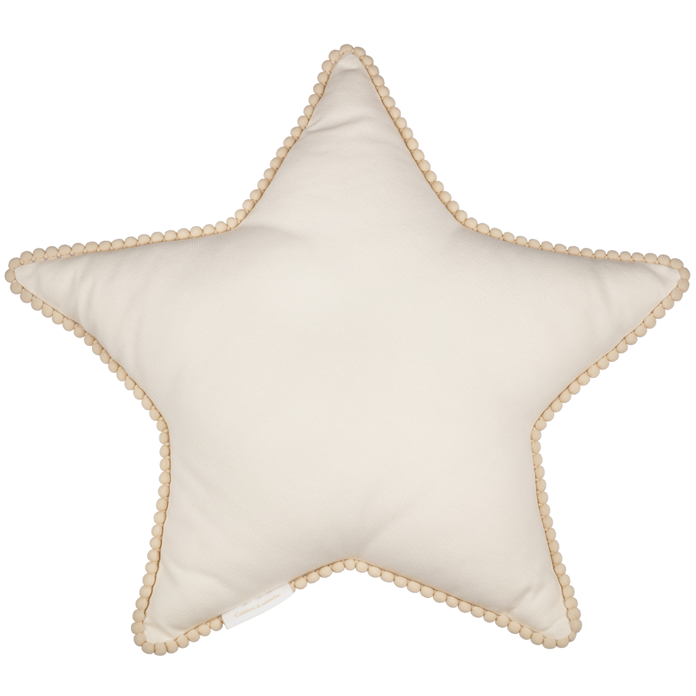 Cotton & Sweets Star pillow with bubble Vanilla Ø50cm