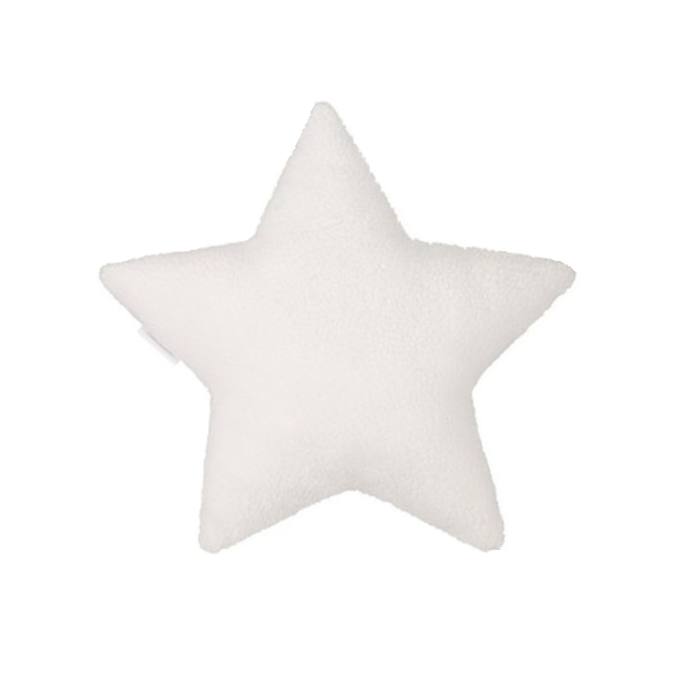 Cotton & Sweets Mini Sheepskin Star cushion Vanilla  Ø36cm