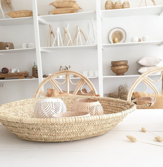 Moroccan flat basket