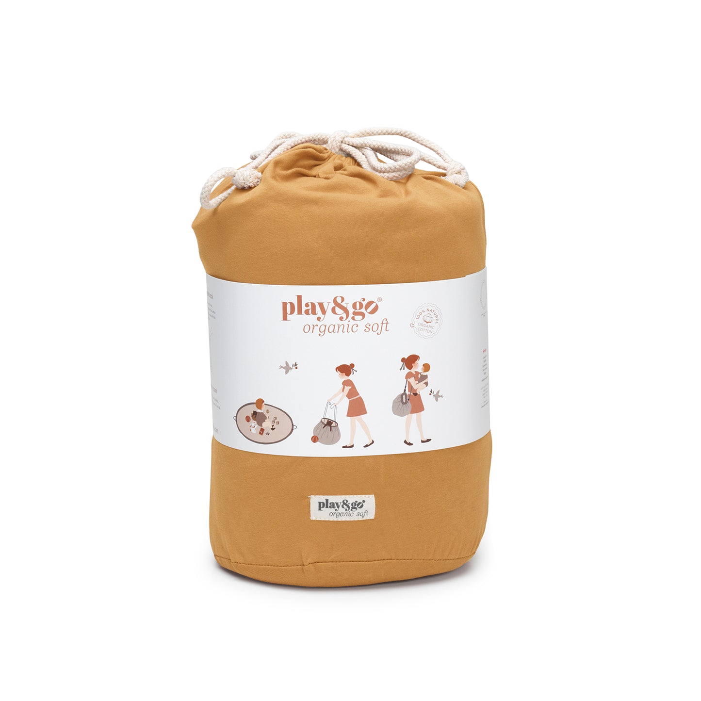 Mustard Chai Tea Organic Babymat/Toy bag/Diaper bag 3-in-1