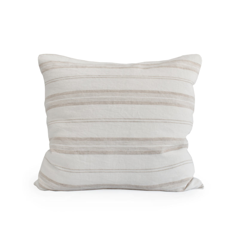 Linen cushion Stripe Flax