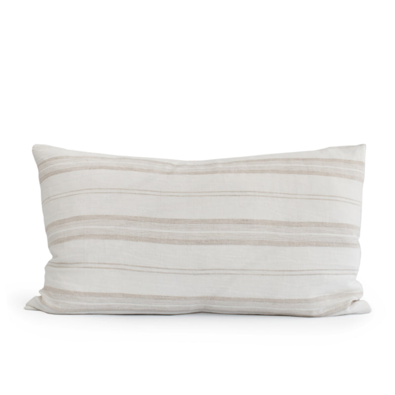 Linen cushion cover Stripe Flax rectangle