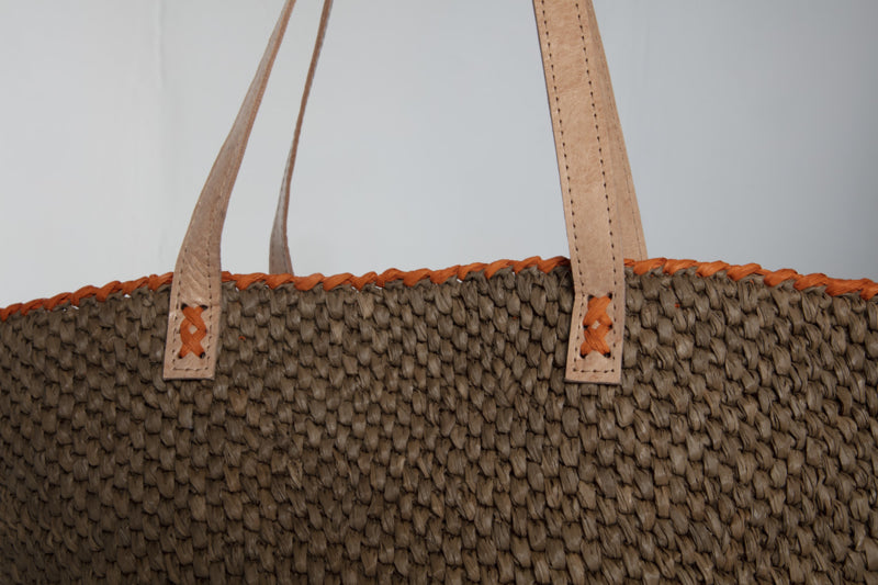 Julie Bag Tea with orange detail Made in Mada