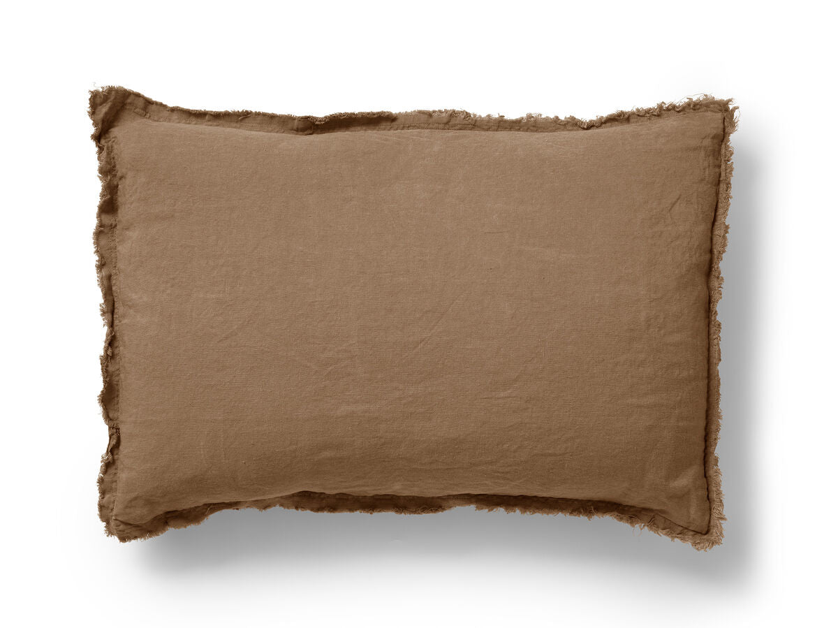 Linen cushion cover Malaga Cognac 40x60