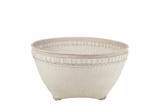 Basket XXL rattan white