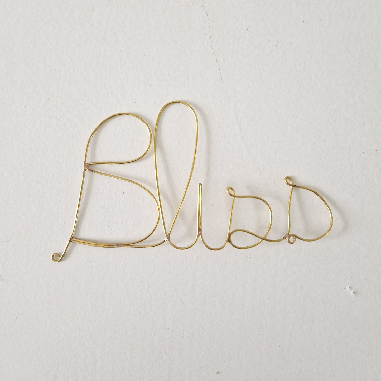 "Bliss" Brass wire word