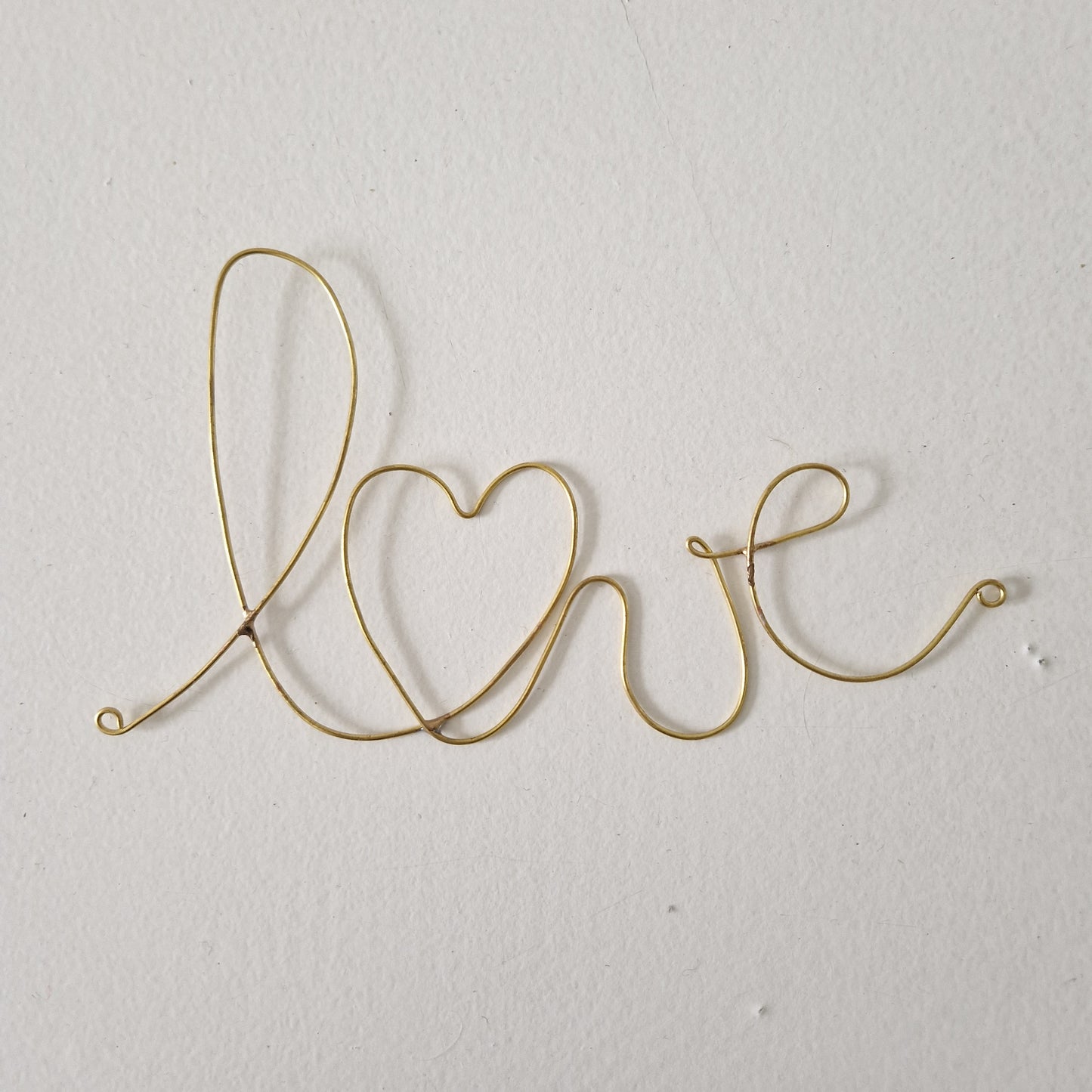 " Love " Brass wire word