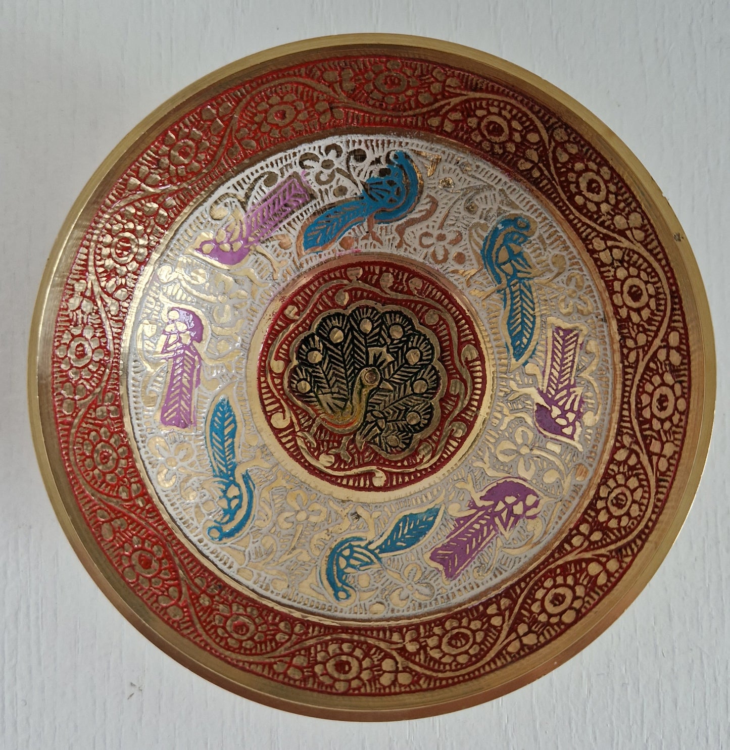 Hand-painted brass bowl Marrakech Medium