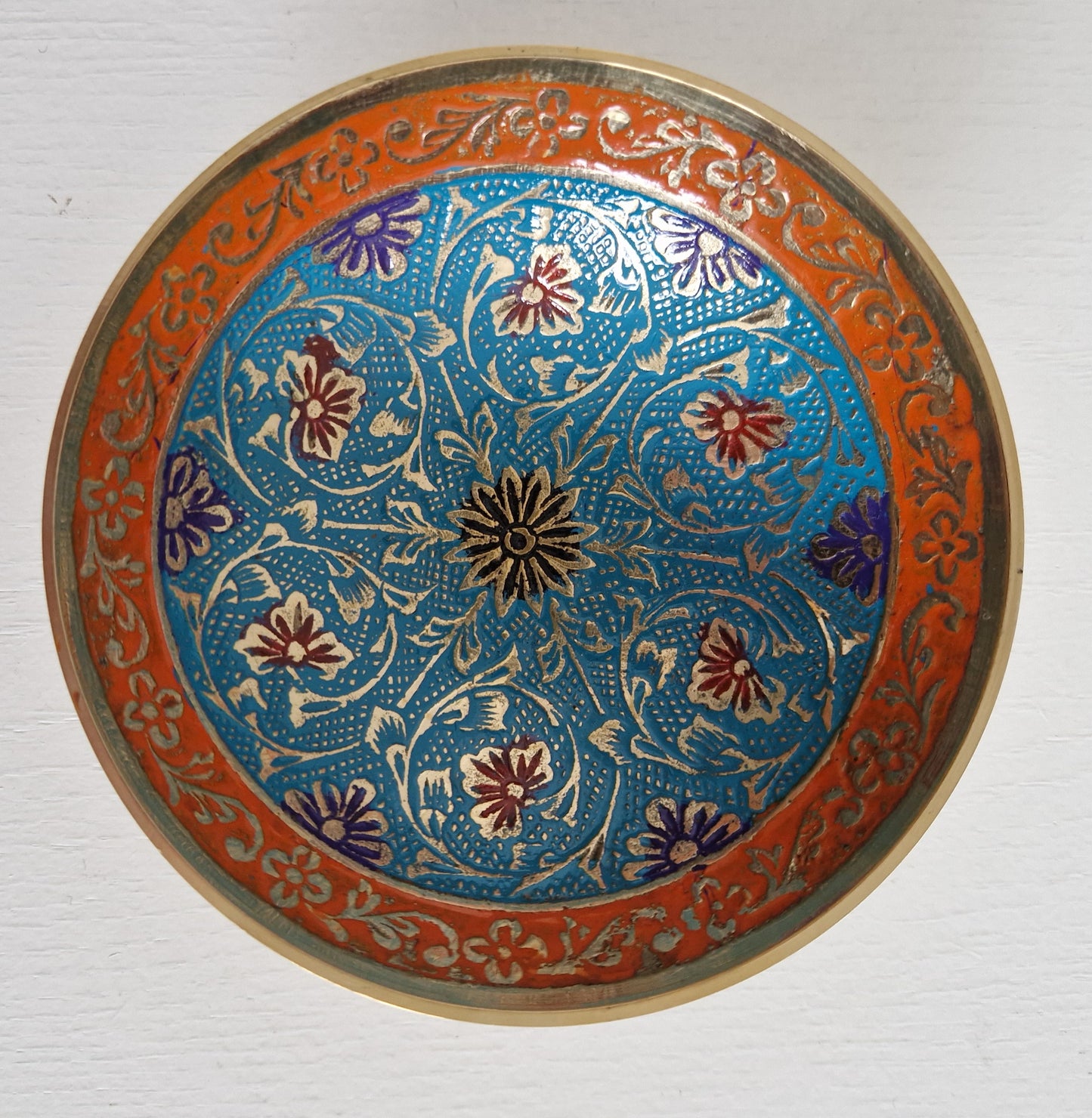 Hand-painted brass bowl Marrakech Medium