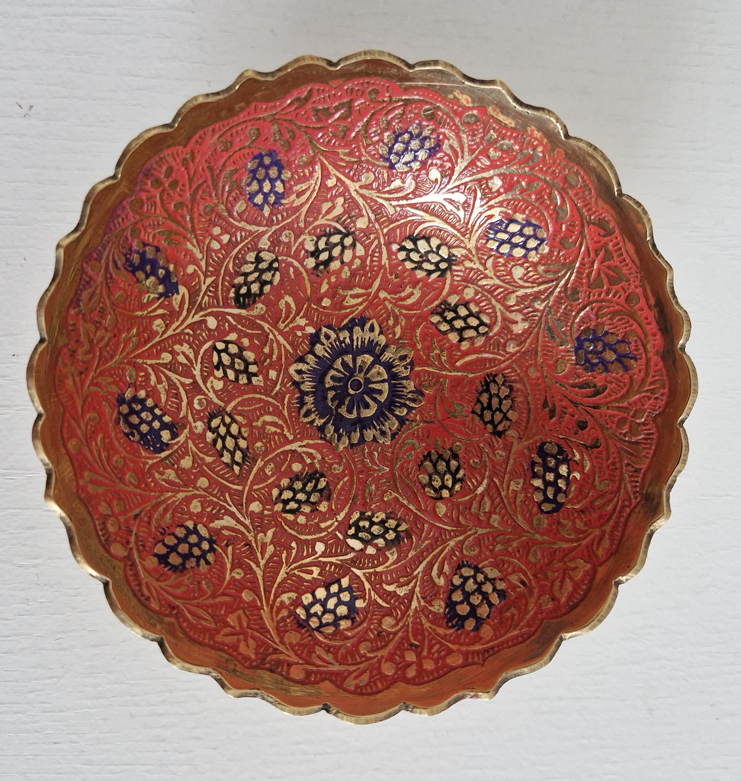 Hand-painted brass bowl Marrakech Medium