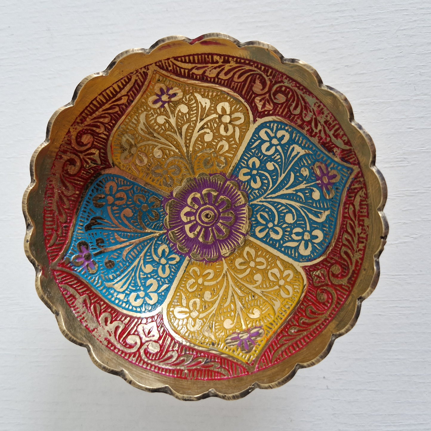 Hand-painted brass bowl Marrakech Small