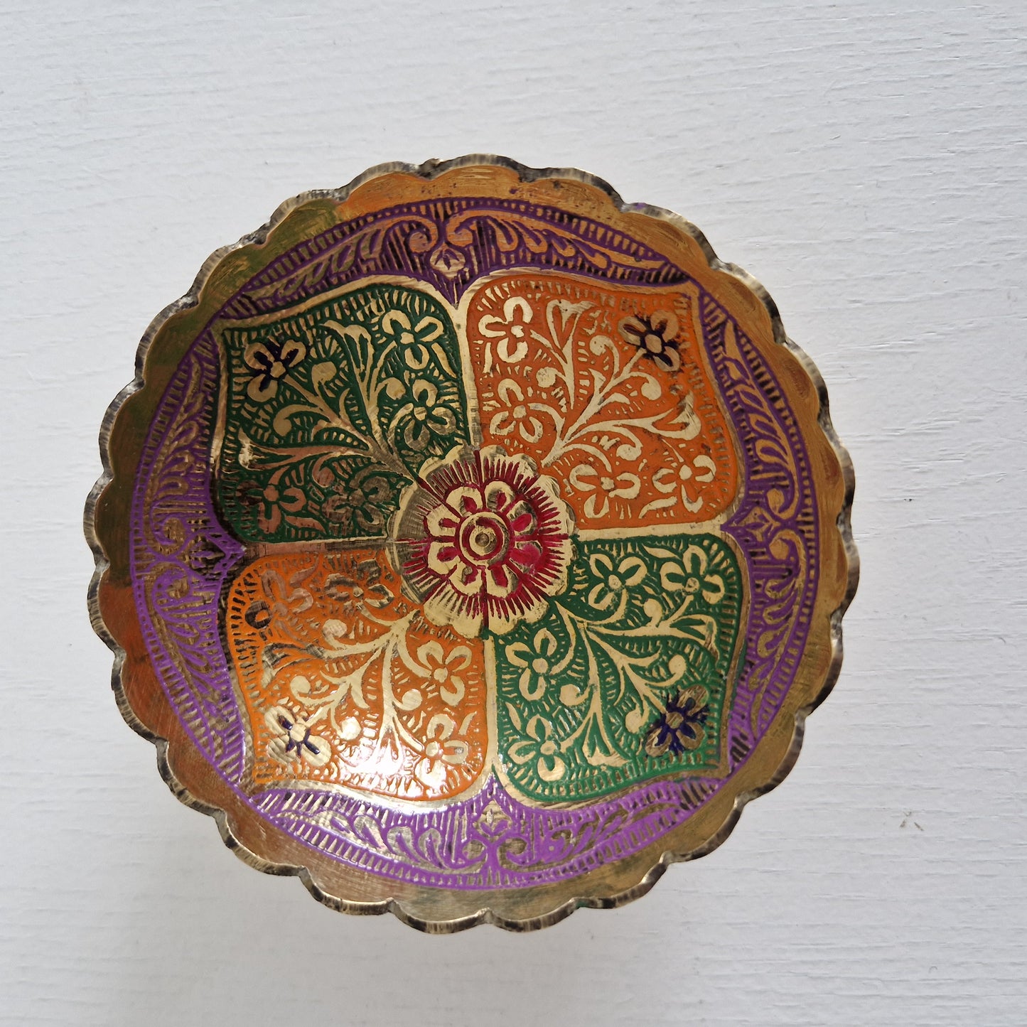 Hand-painted brass bowl Marrakech Small