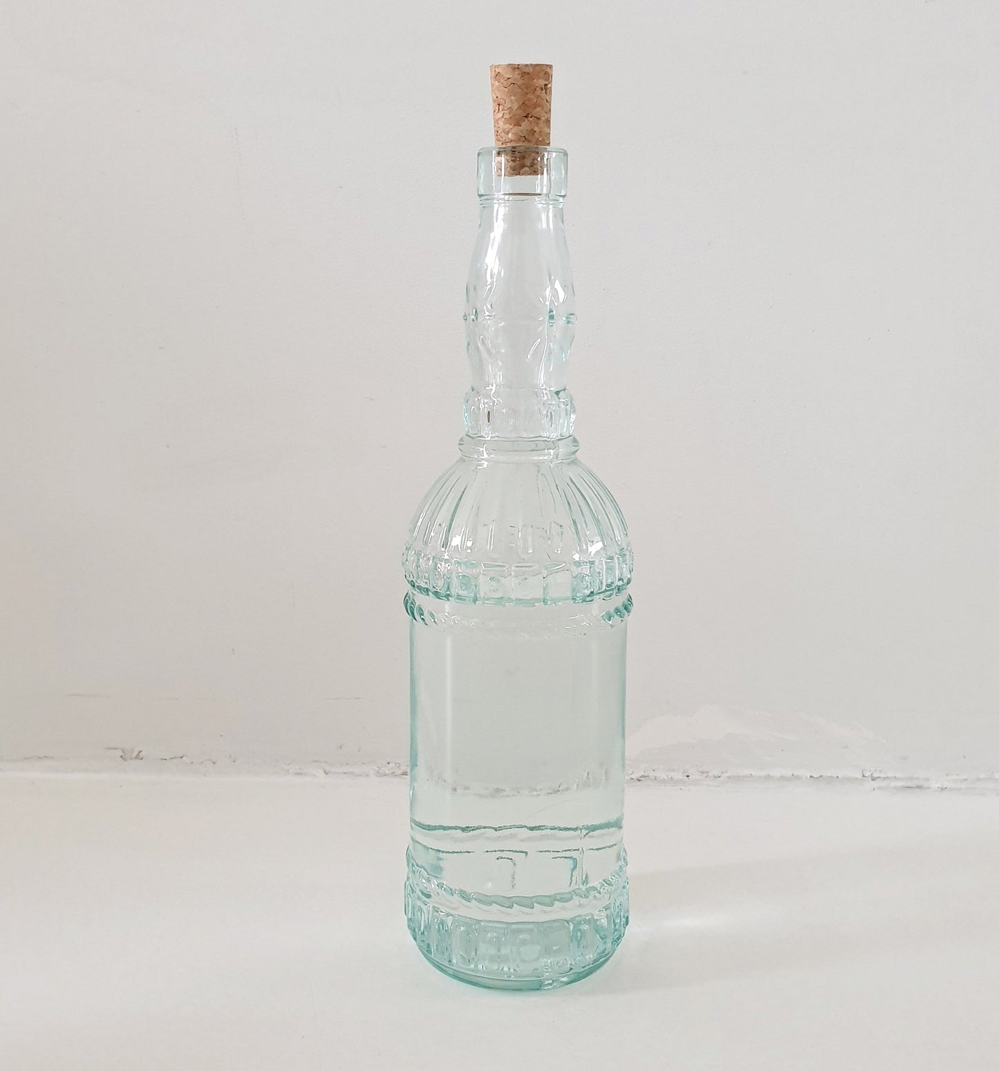 Glass bottle with cork